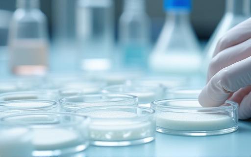 研究室で開発されたバイオ素材のサンプル