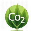 緑の葉とCO2の文字